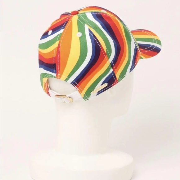 Michael Kors Rainbow Wave Pride Cotton Baseball Cap - Picture 4 of 4